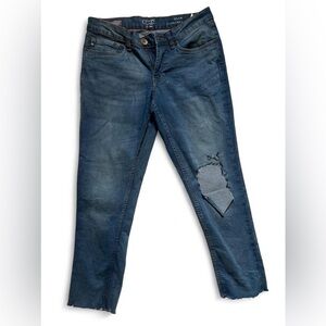 Men’s Chaps Dark Blue Distressed Skinny Jeans